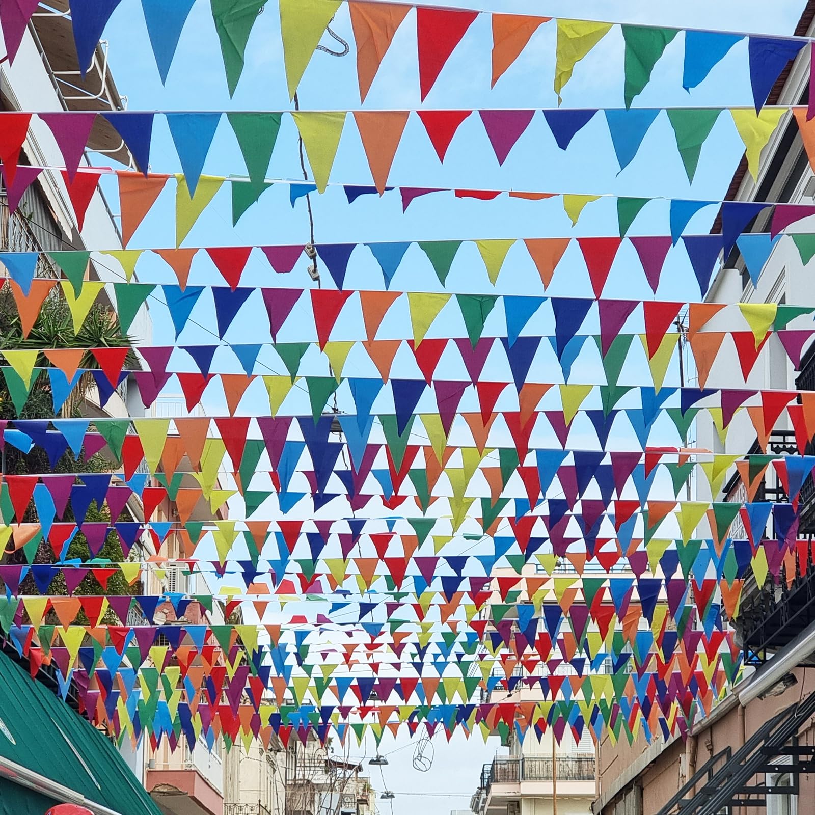 rubfac rainbow flags draped in party scene boosting festive mood