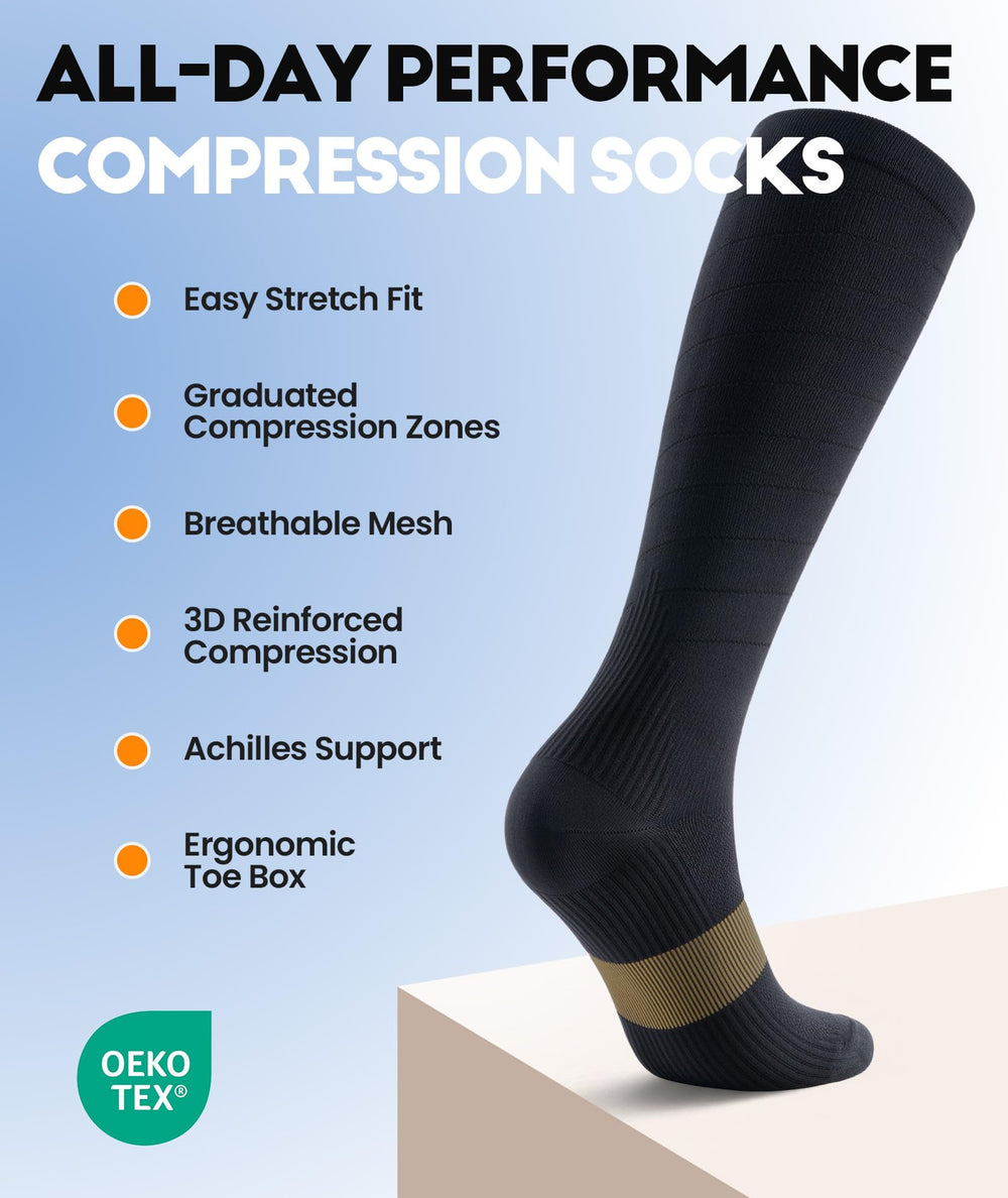 RUIXUE nurse wearing socks on shift for reduced leg fatigue and comfort