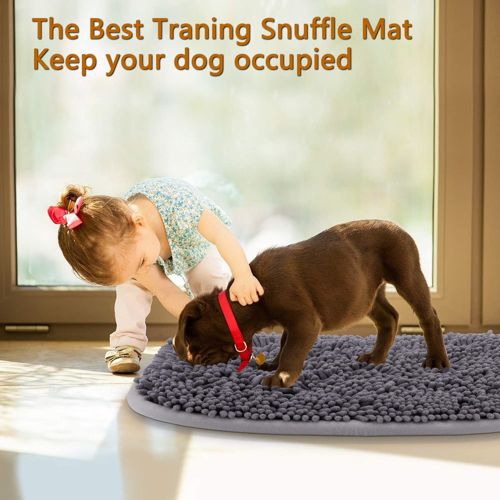 Living room scene with Rundik snuffle mat providing calm, enriching play