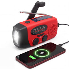 RunningSnail front view showing radio face and controls, reliable emergency information