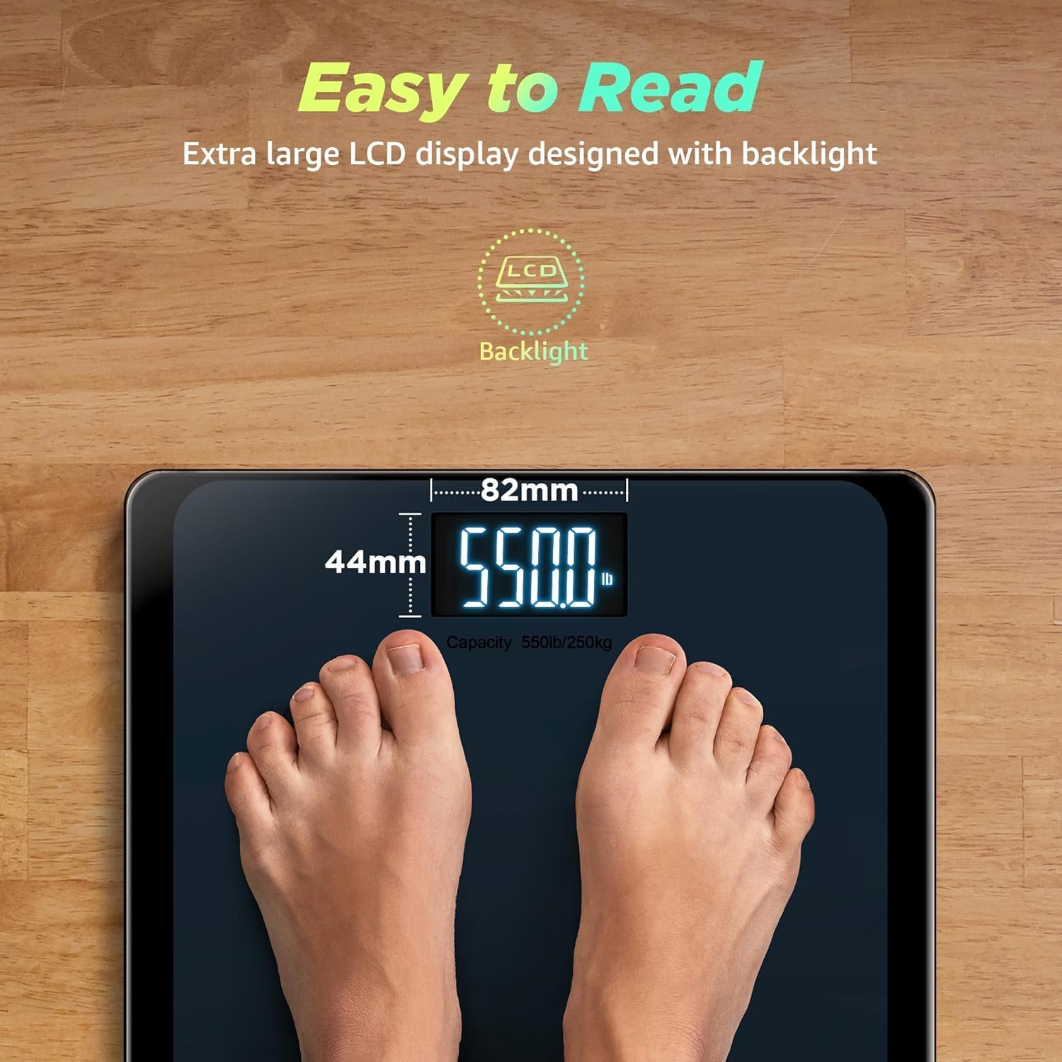 runstar side profile showing anti-slip silicone feet for stable weighing
