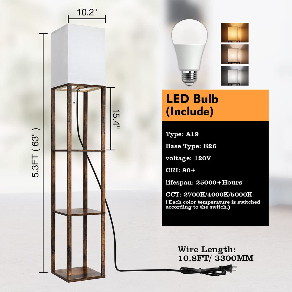 RUNTOP bedside styling with lamp providing task light and shelf storage