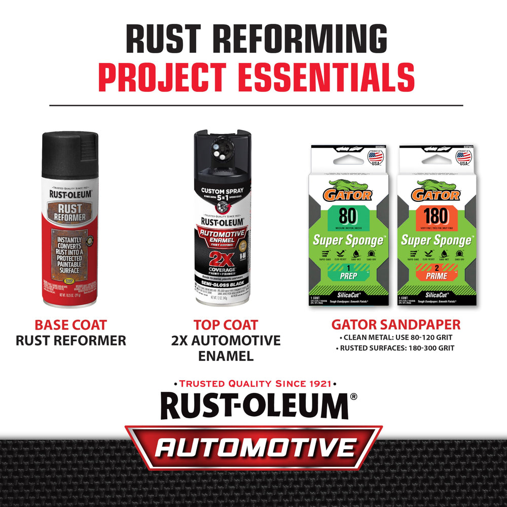 Rust-Oleum restoring a wrench showing professional-looking tool preservation benefit