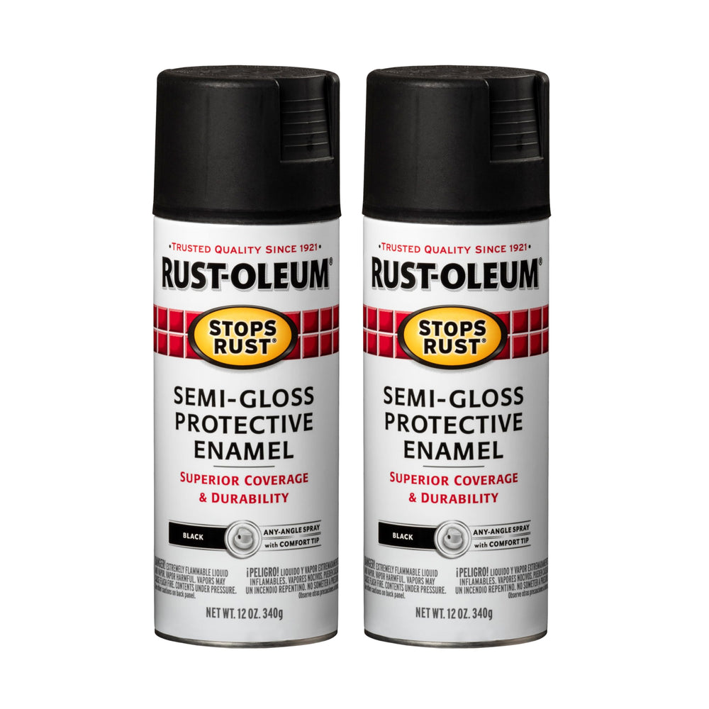 Rust-Oleum spray can front view showing product and protection