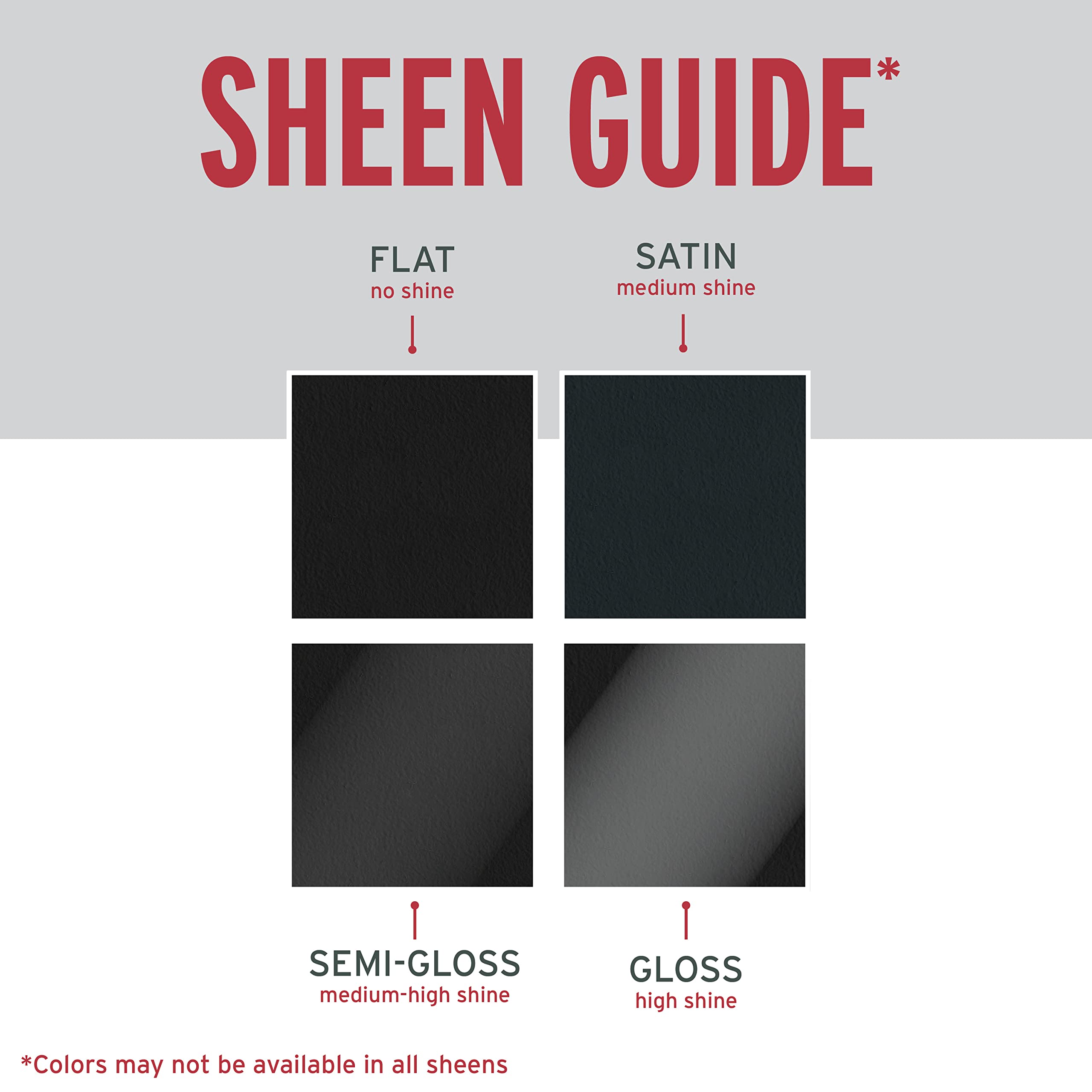 Rust-Oleum semi-gloss surface reflecting light to show subtle shine