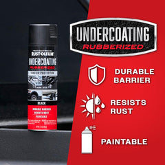 Rust-Oleum being applied to vehicle underbody for rust protection