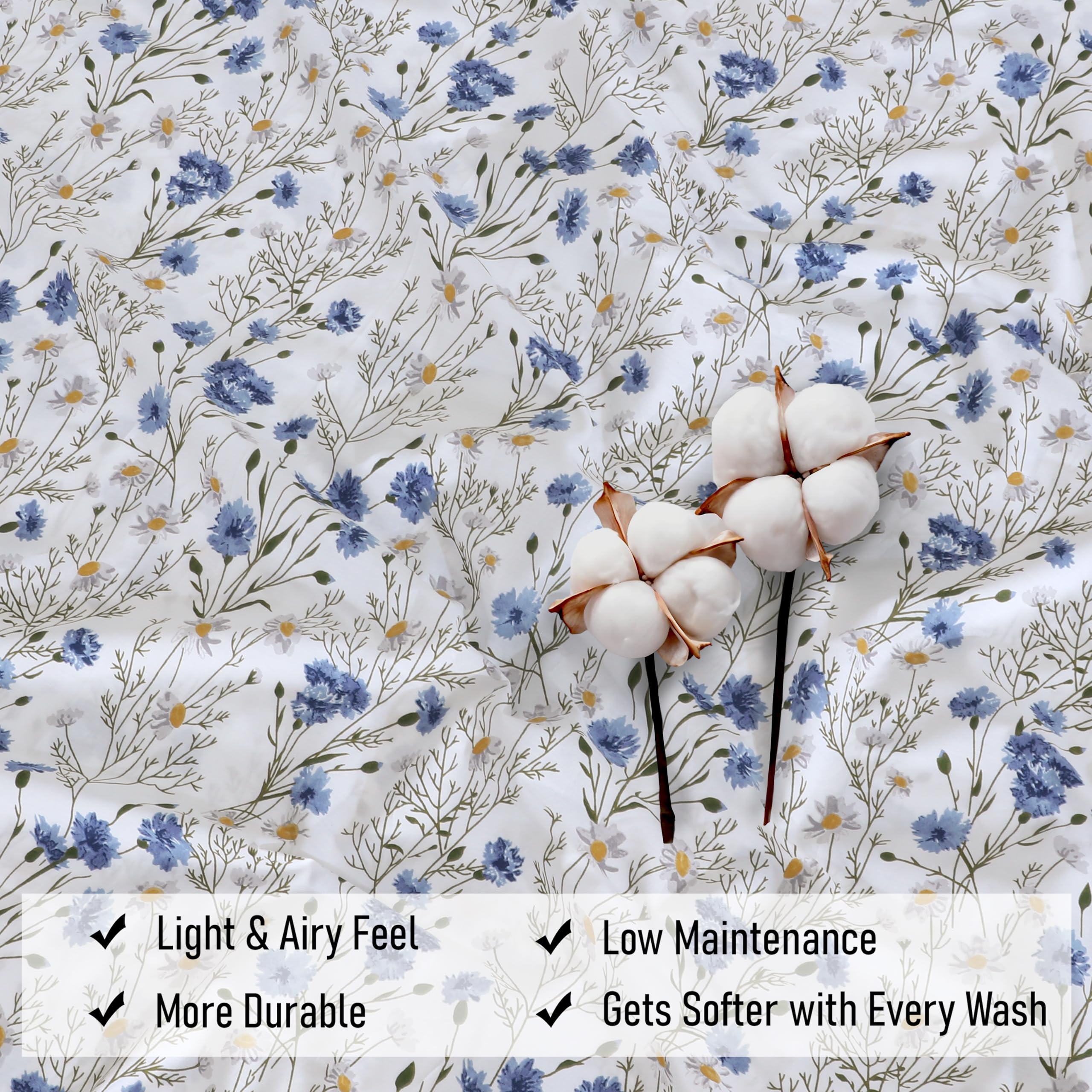 RUVANTI label and care tag close-up showing cotton quality and easy-care benefit