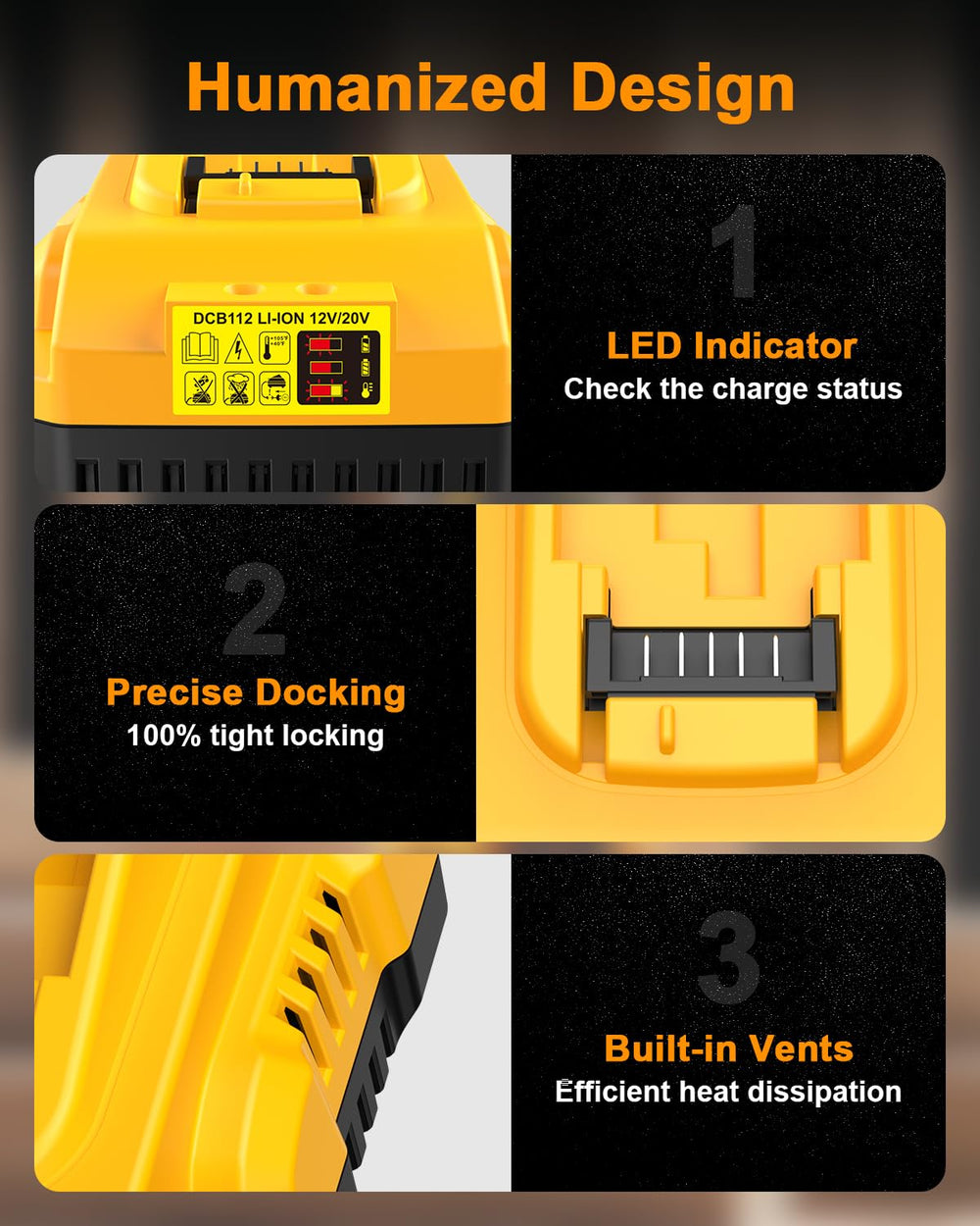 Ruzixt DCB112 next to ruler showing compact size and easy storage benefit