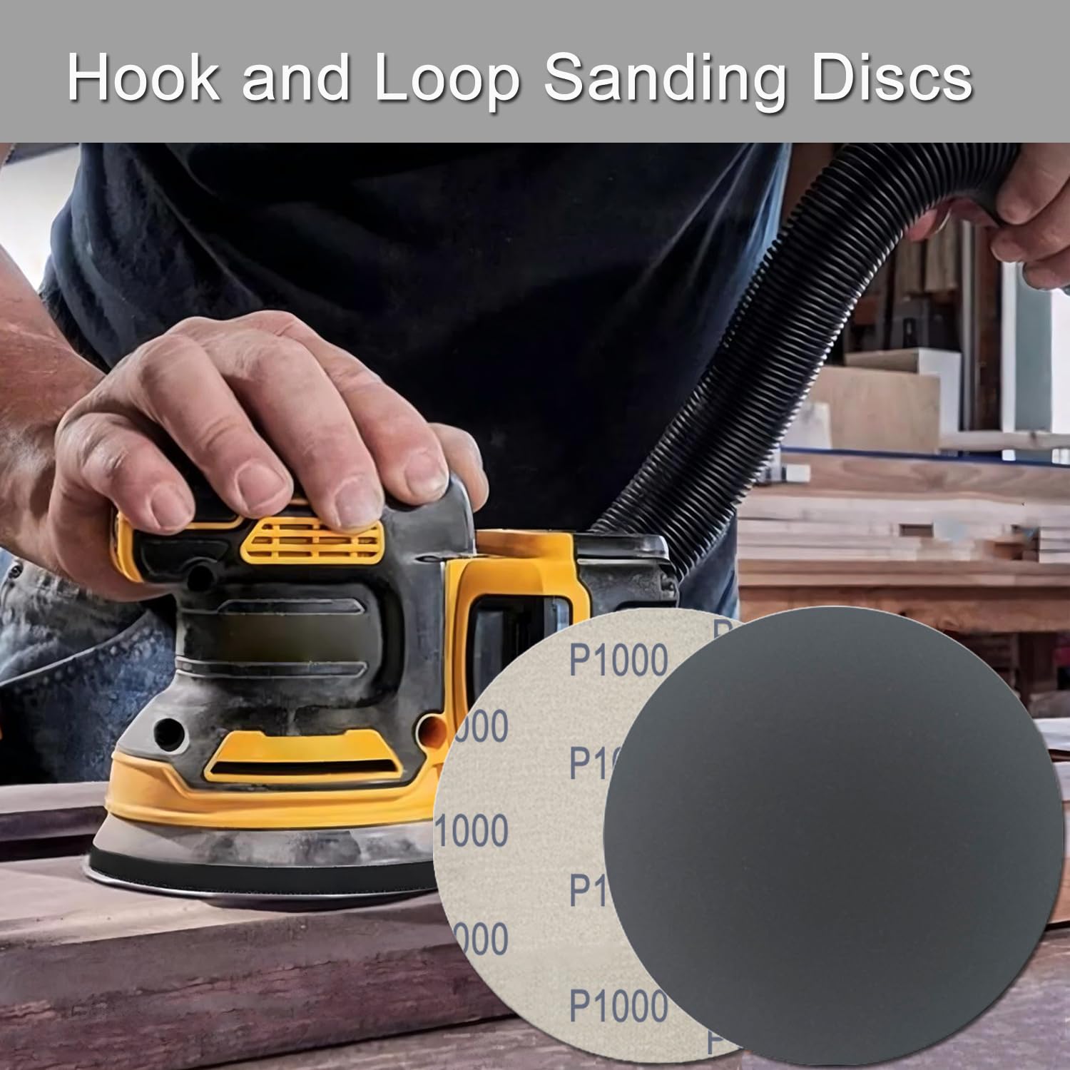 Rvetol six-inch disc held in hand to show scale and fit on sanders