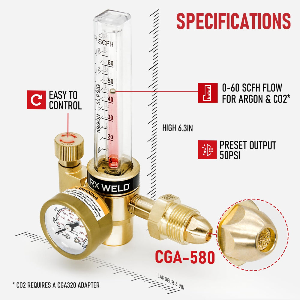 RX WELD brass body close-up displaying durable construction for long-lasting reliability