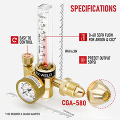 RX WELD brass body close-up displaying durable construction for long-lasting reliability