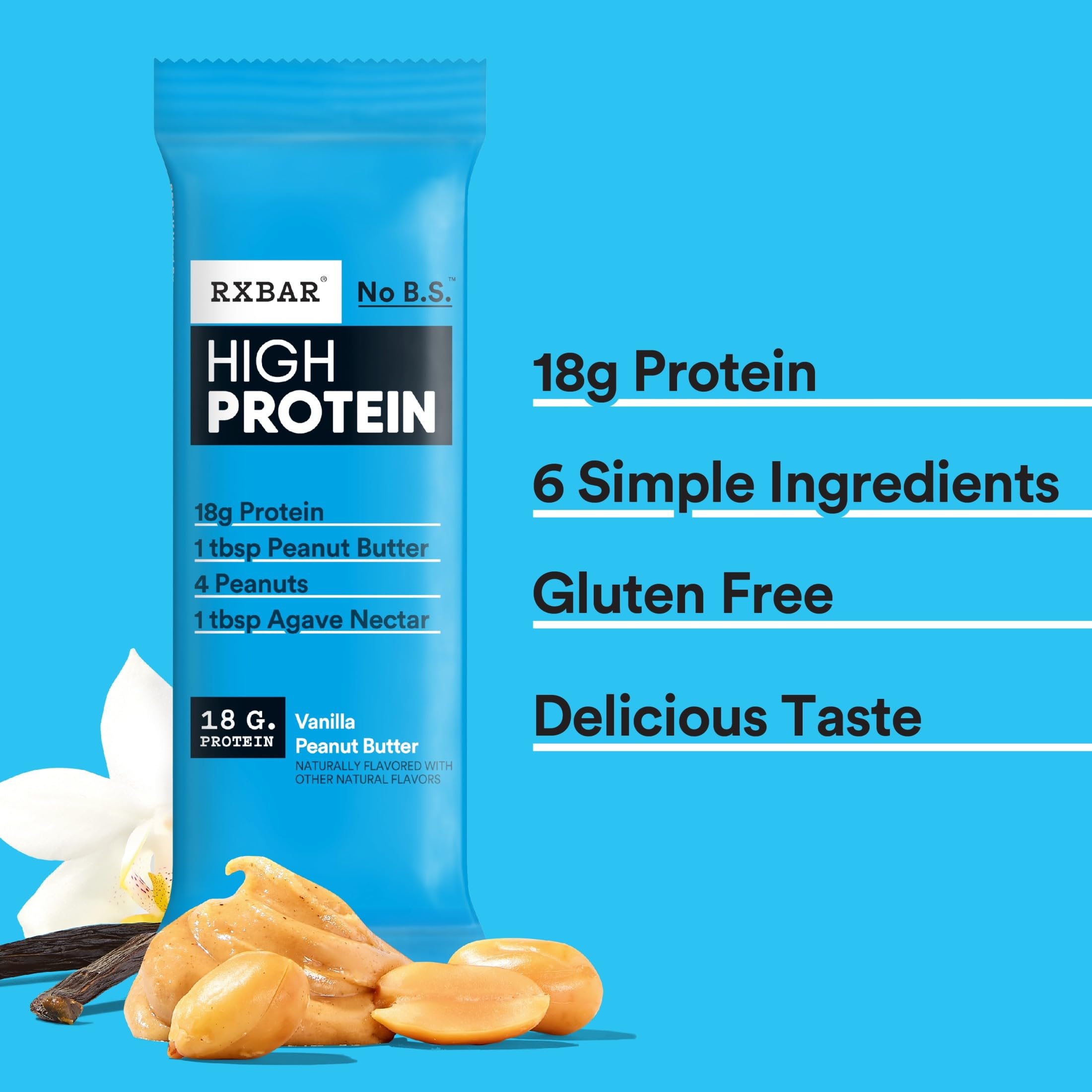 RXBAR nutrition label detail emphasizing protein content and simple ingredients