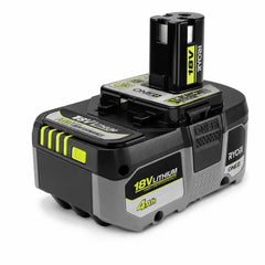 RYOBI PBP004 top terminals close-up showing secure connection and quick swap benefit