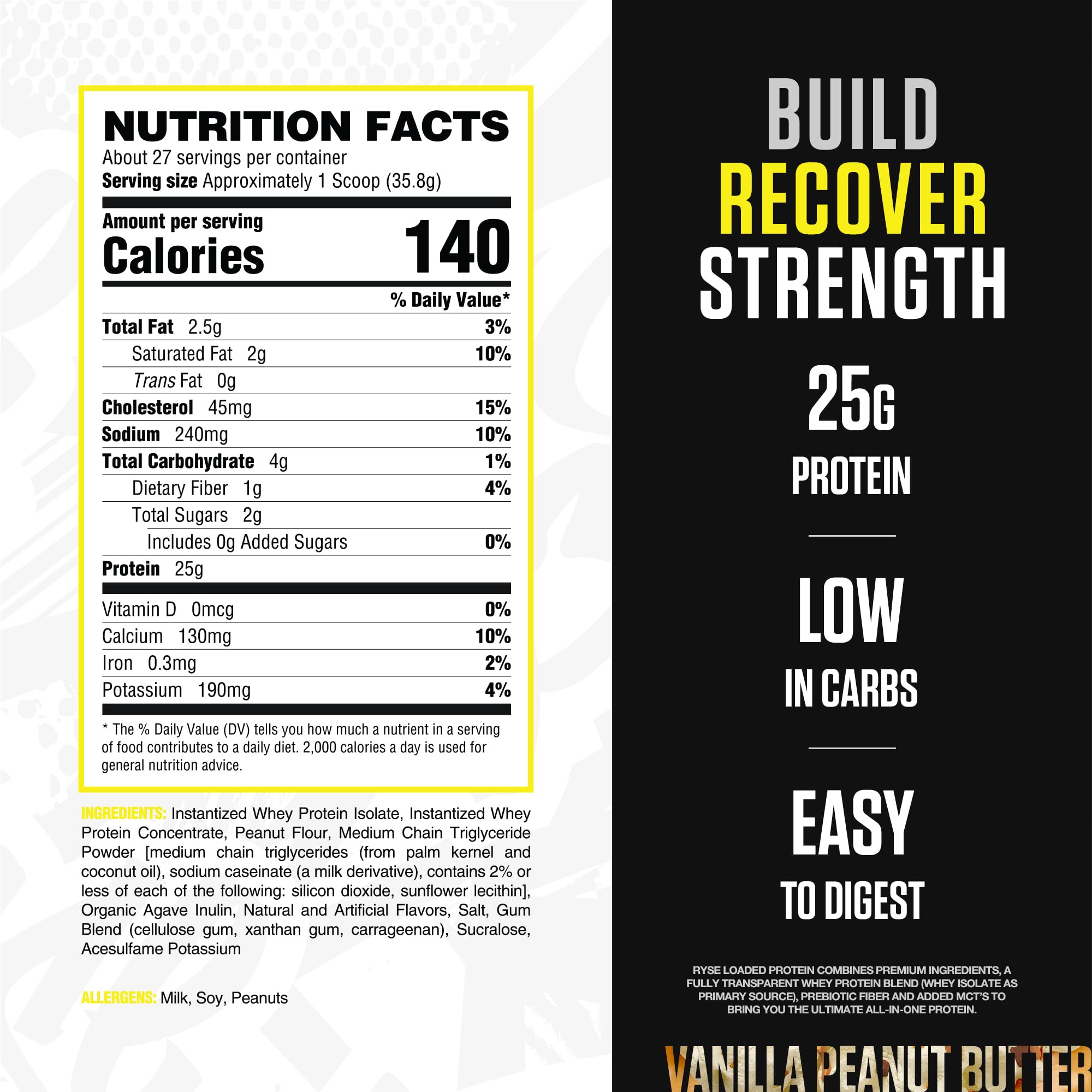 RYSE Up Supplements scoop of powder highlighting easy-measure convenience