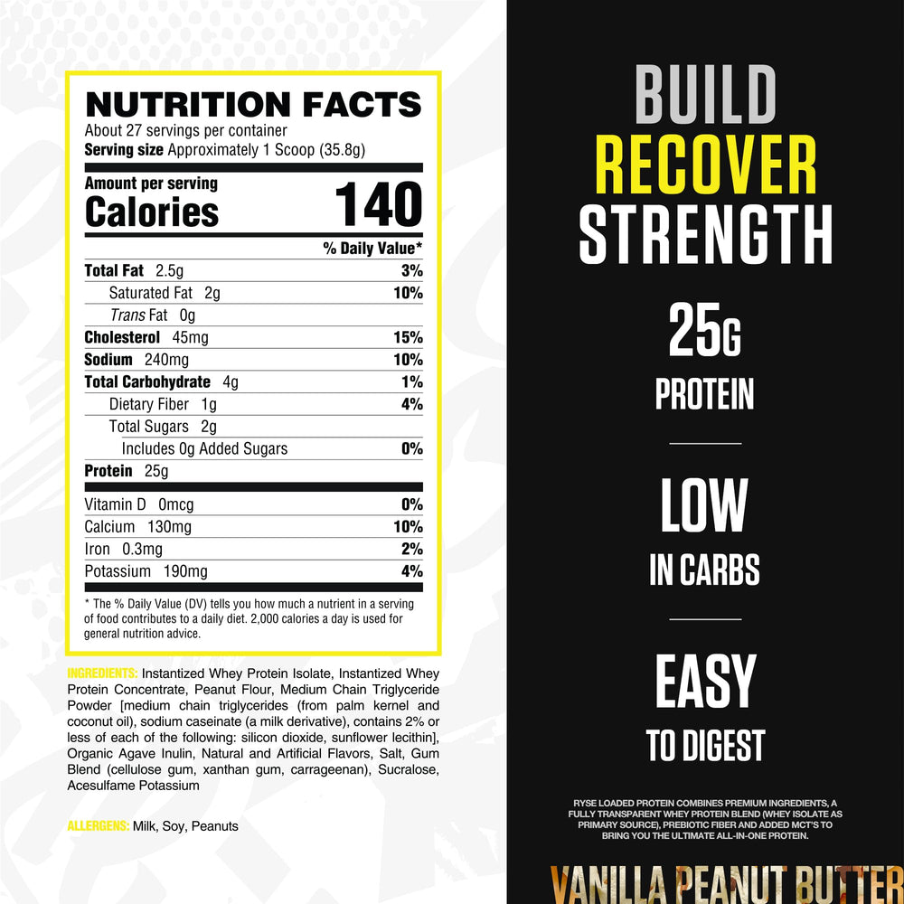 RYSE Up Supplements scoop of powder highlighting easy-measure convenience