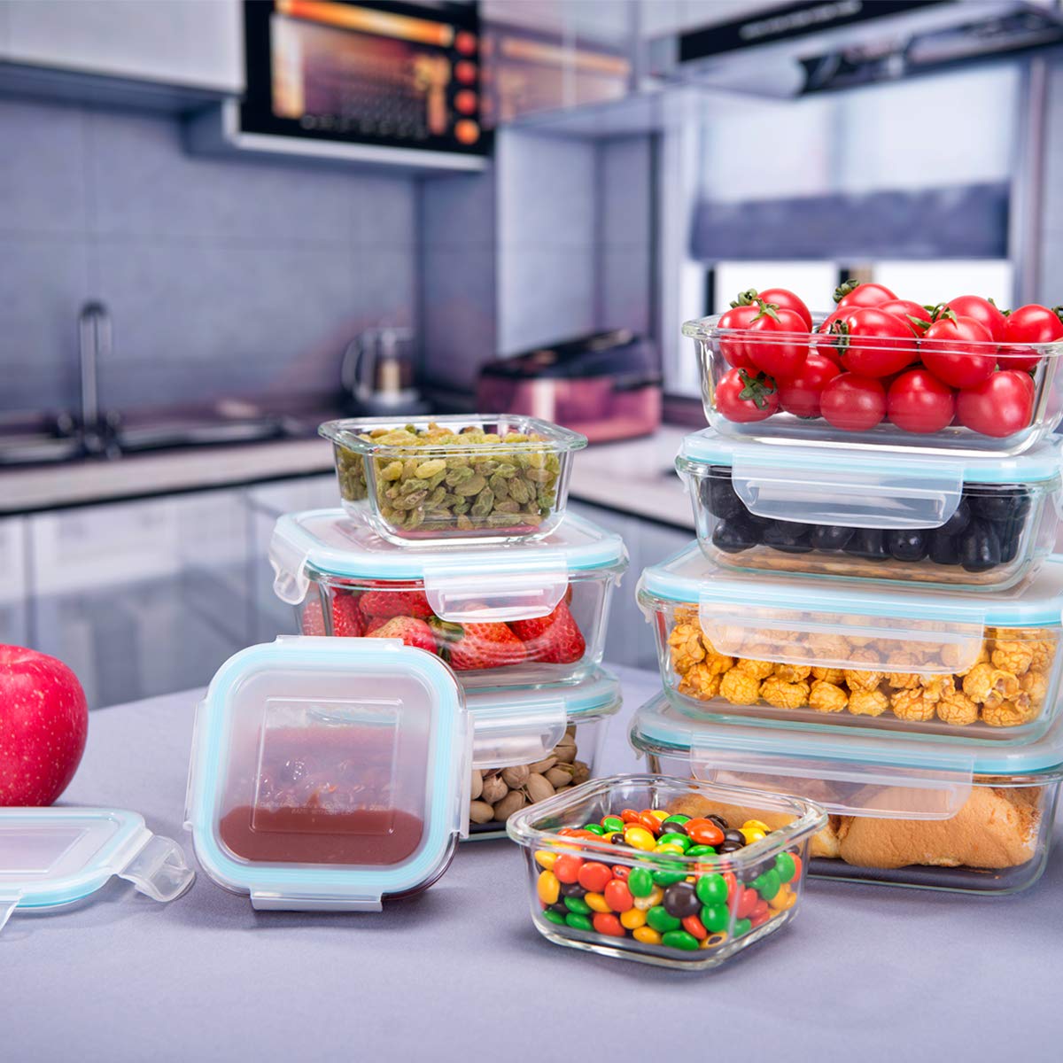 S SALIENT borosilicate container in oven with lid off illustrating oven-safe versatility