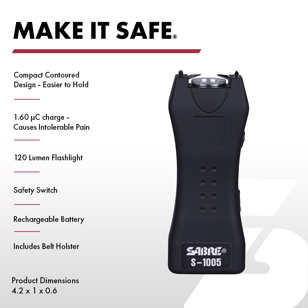 SABRE fast flip top safety closeup enabling quick one‑hand deployment