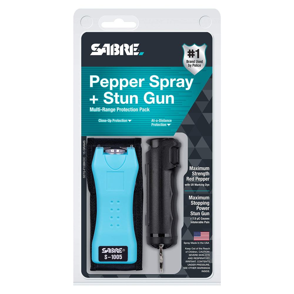 SABRE flashlight lighting a sidewalk during night walk, increases visibility