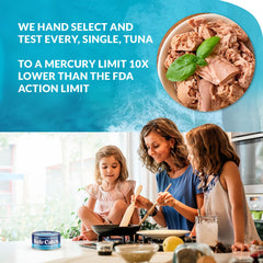 Safe Catch label detail showing certification badges and ingredient clarity benefit