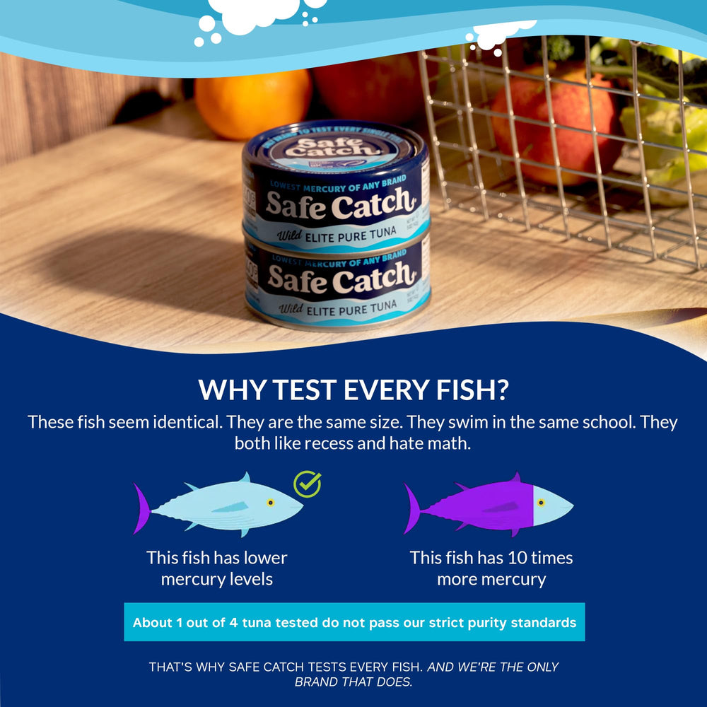 Safe Catch can held in hand for size comparison and portion control benefit