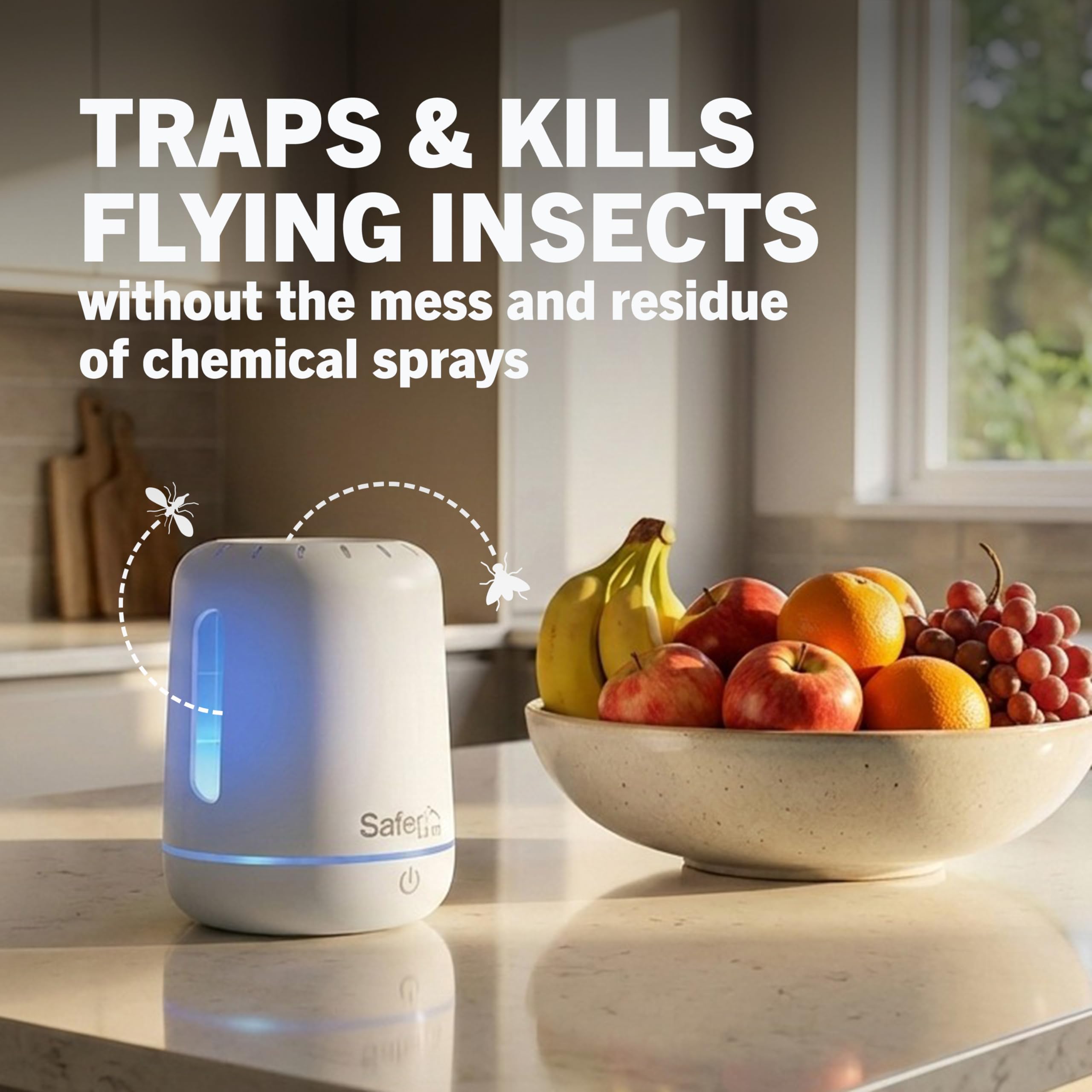 Safer magnetic cover detail hiding trapped insects for cleaner appearance