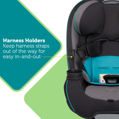 Safety 1st rear-facing setup with newborn, secure and snug fit