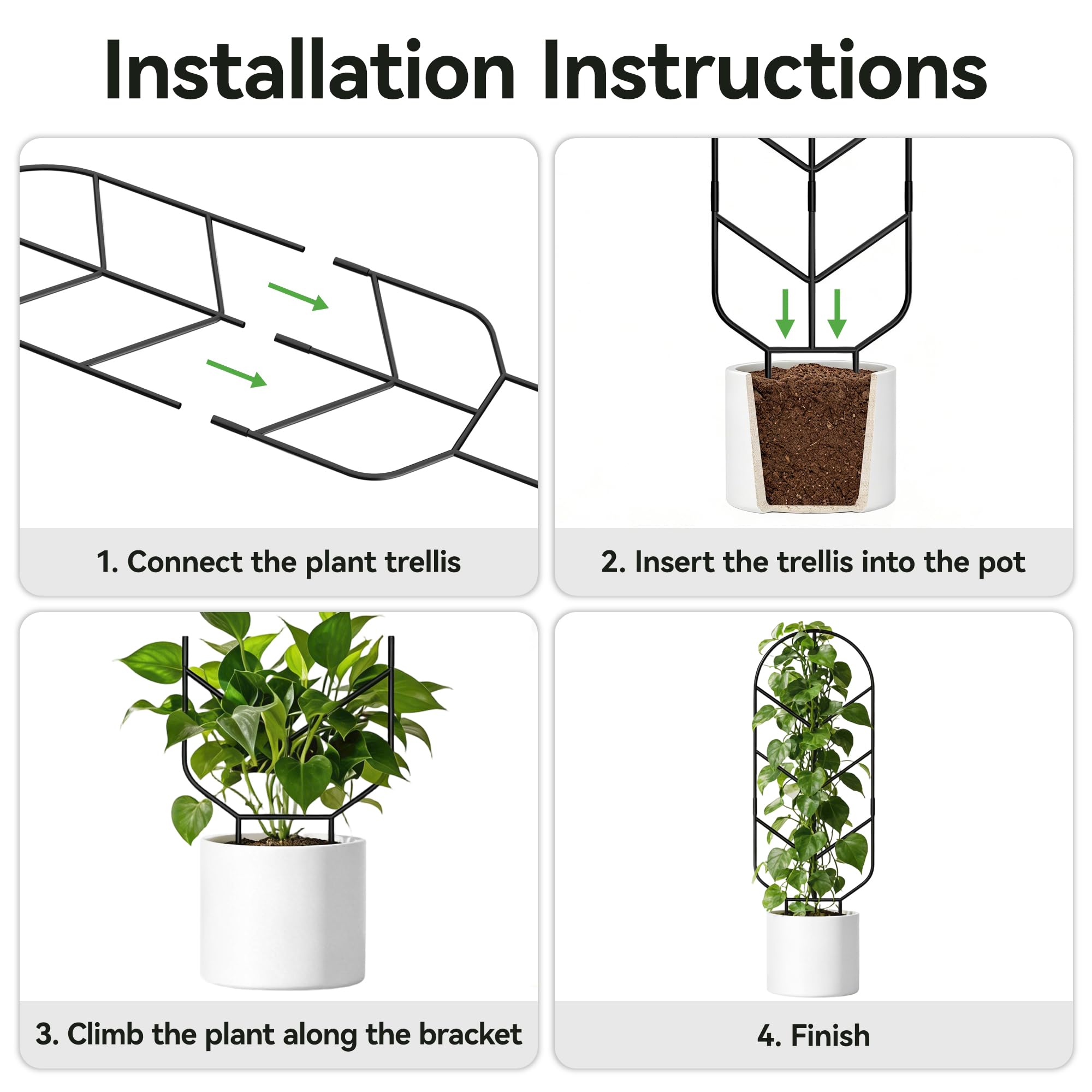 saffruff trellis rung detail showing anchor points for stems and ties