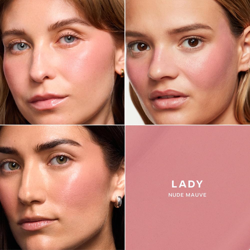 Saie product blend demonstration on skin showing how blush and gel create natural dewy radiance