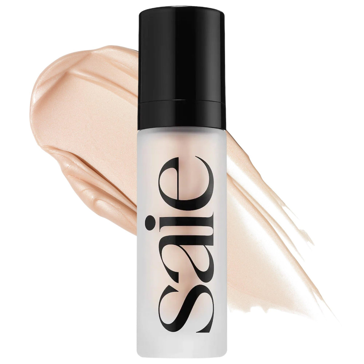 Saie Glowy Super Gel Starglow front packaging showing compact 1 oz bottle and branding for travel-friendly glow