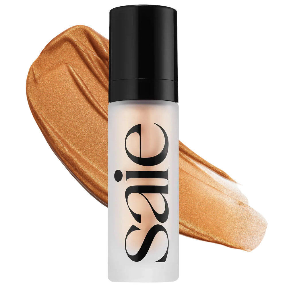Saie Sunglow front packaging showing bottle and product name for easy identification and benefit