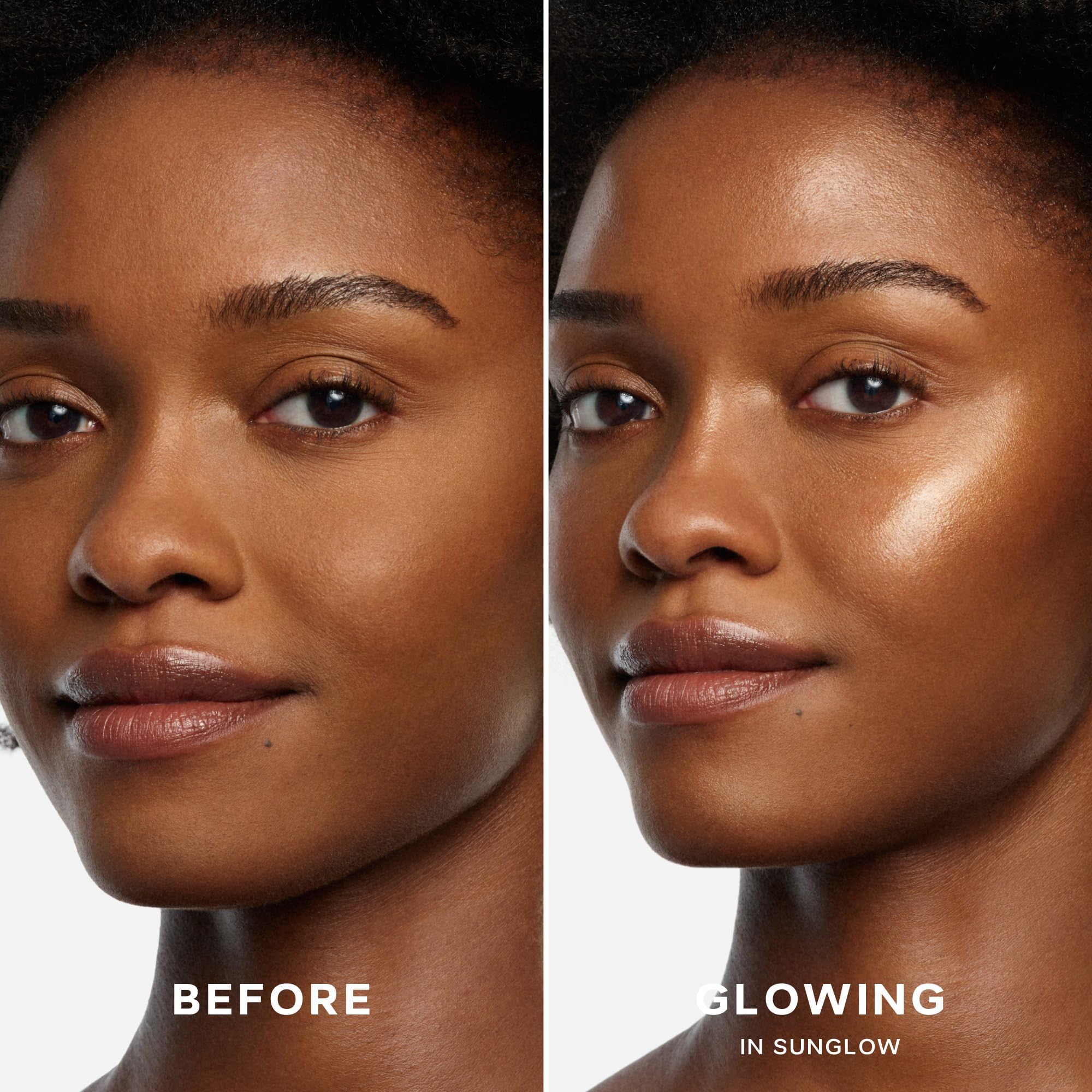 Saie Sunglow gel texture close-up showing smooth luminous finish for natural glow benefit