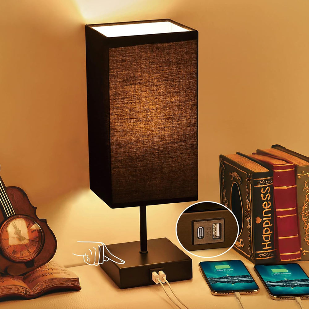 Sailstar bedside lamp front view showing compact profile and modern design