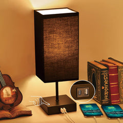 Sailstar bedside lamp front view showing compact profile and modern design