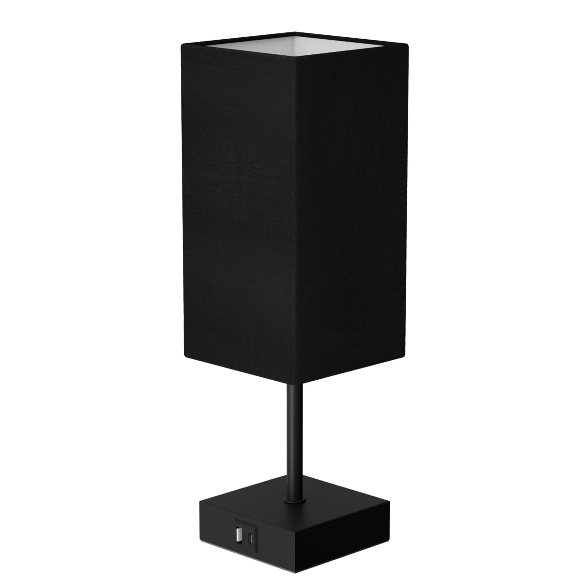 Sailstar black metal base angled view demonstrating sturdy slim footprint