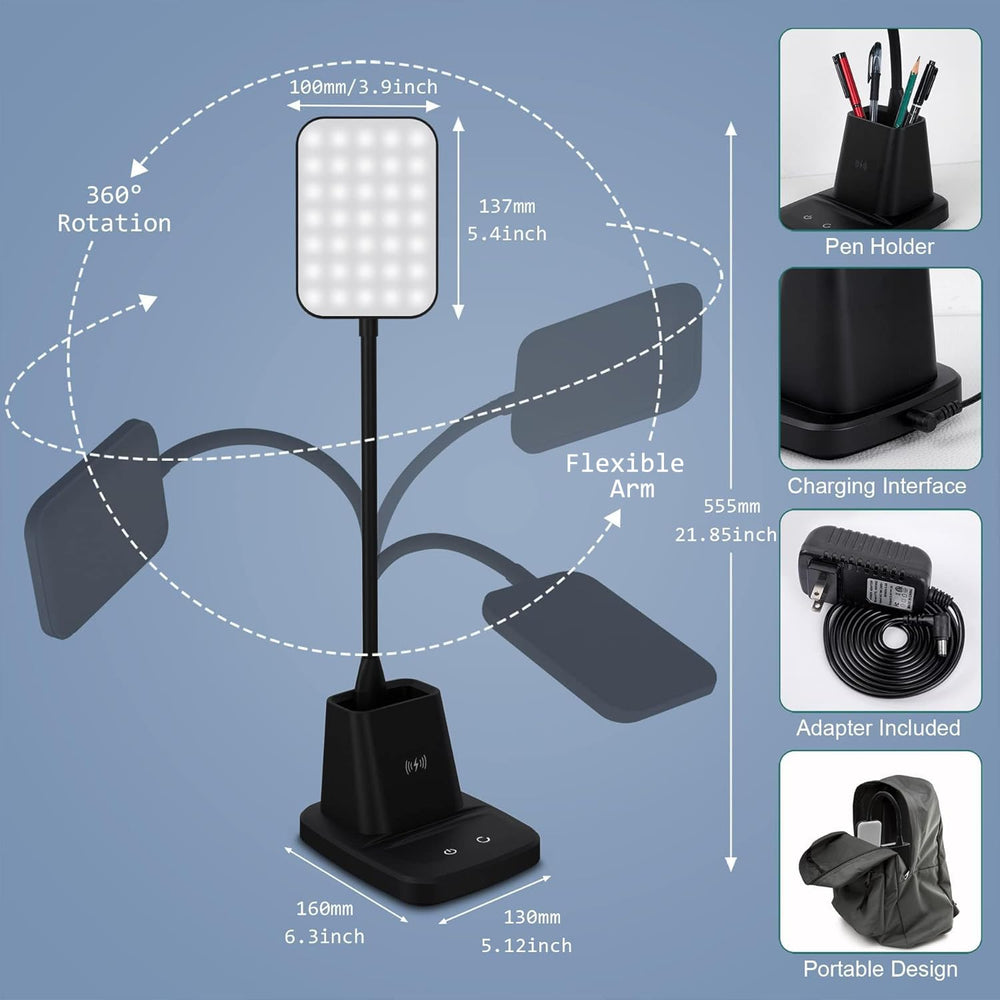 Sailstar lamp in a home office illuminating laptop and study materials