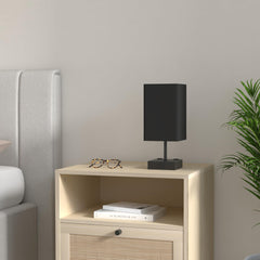 Close-up of Sailstar black flax lampshade highlighting soft texture for eye comfort