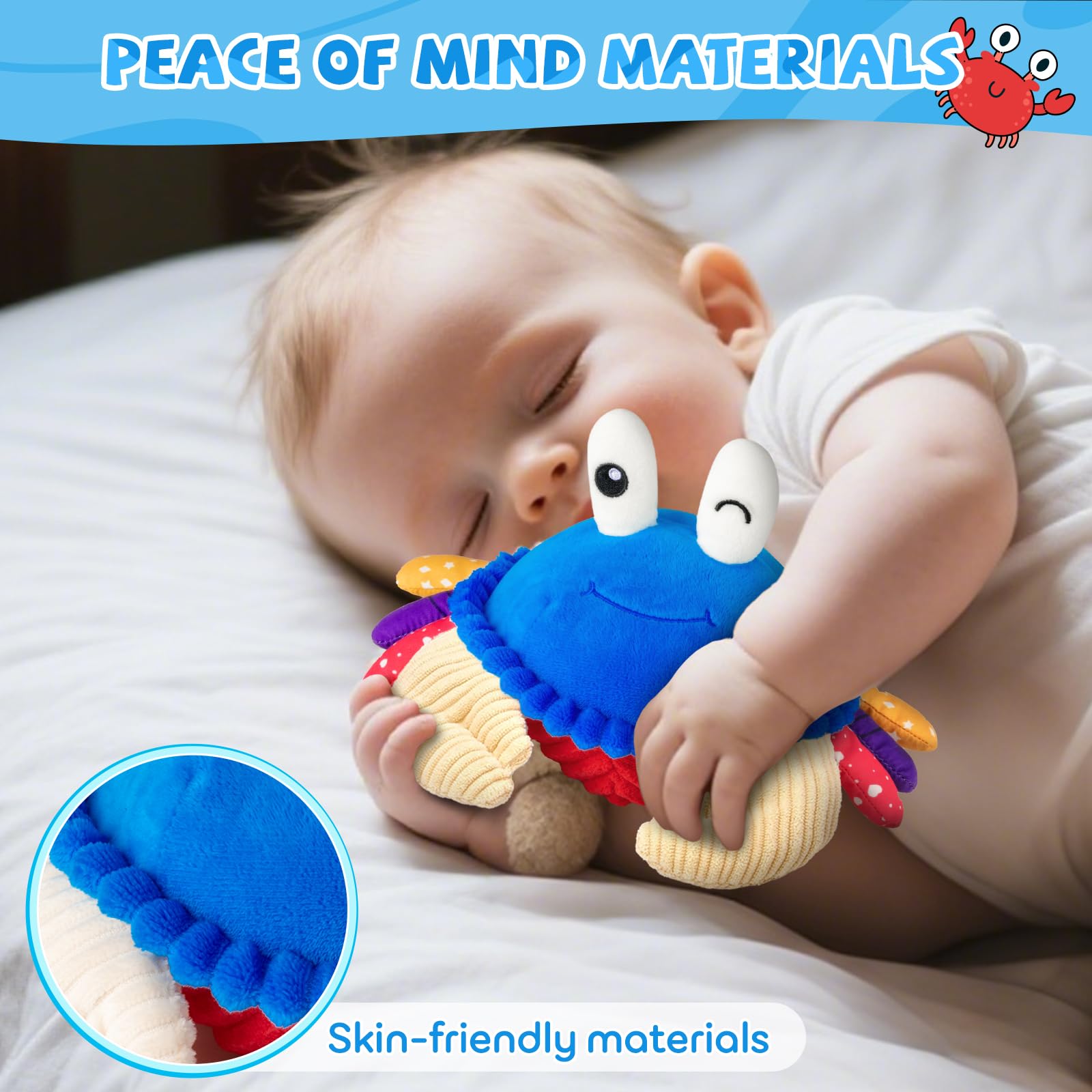 SAIMAND toy in use with baby chasing showing movement encourages crawling benefit