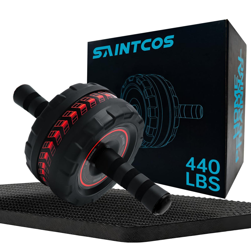 SaintCos ab roller front view showing dual wheels and compact design, boosts stability