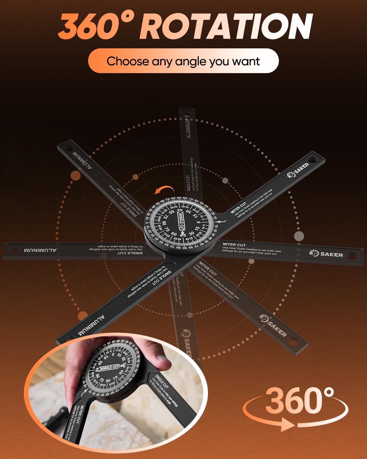 Saker aluminum texture detail revealing corrosion-resistant finish for longer lifespan