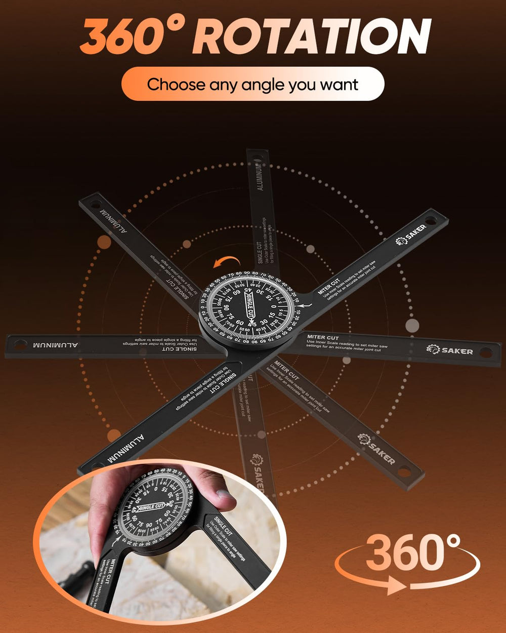 Saker aluminum texture detail revealing corrosion-resistant finish for longer lifespan