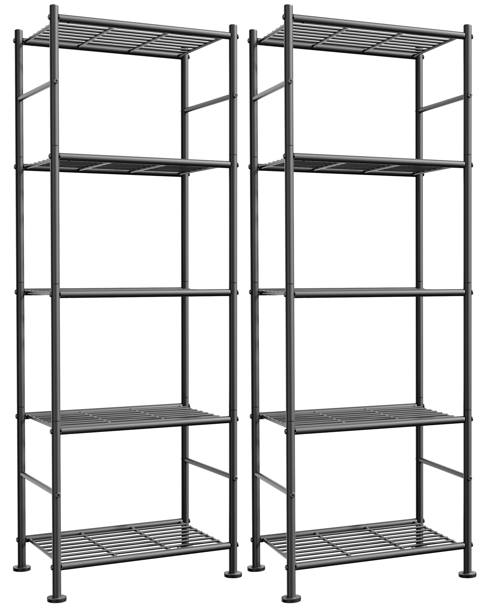 Sakugi front view of both units showing slim black profile and space-saving benefit