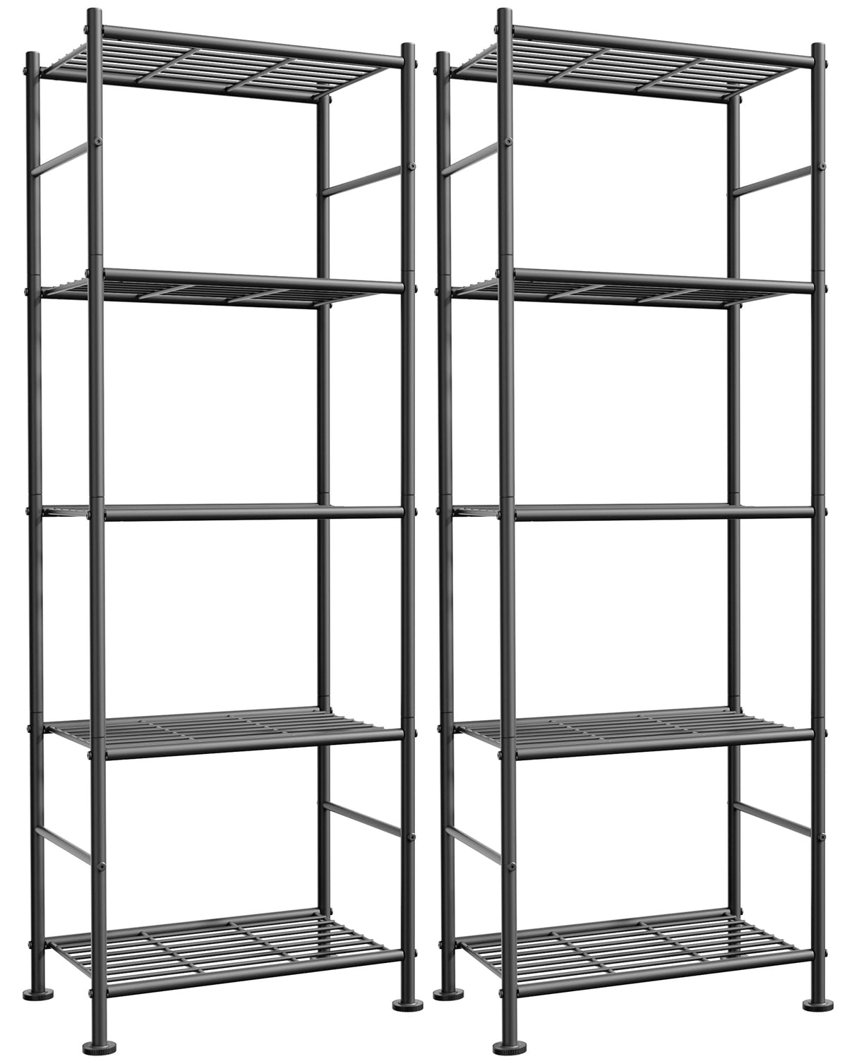 Sakugi front view of both units showing slim black profile and space-saving benefit