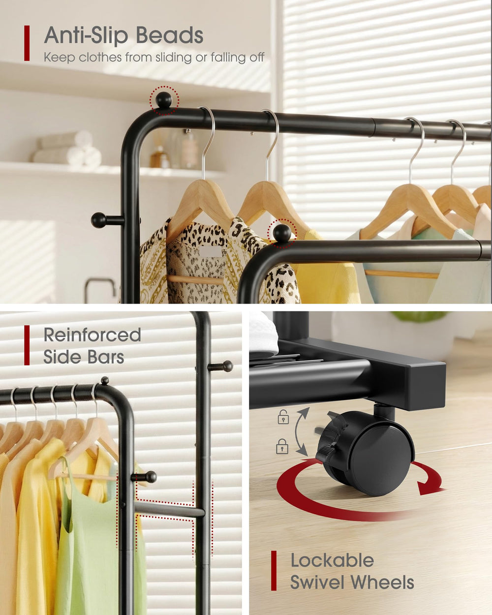 Sakugi in bedroom lifestyle showing organized wardrobe and tidy space