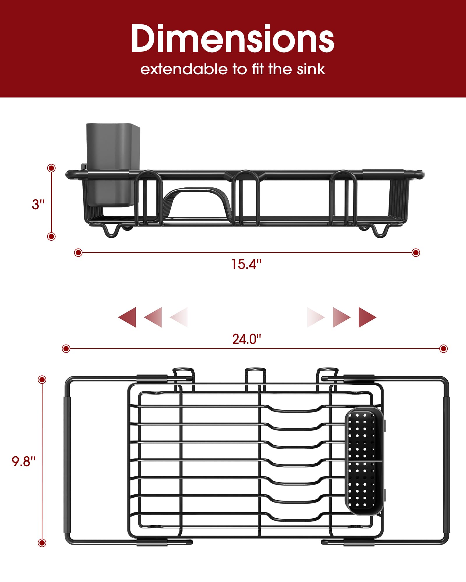 Sakugi placed inside sink with plates draining directly to benefit faster drying