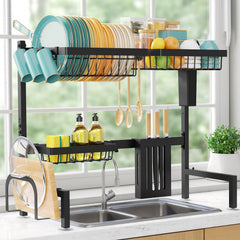 Sakugi front view showing full two-tier rack and space-saving benefit