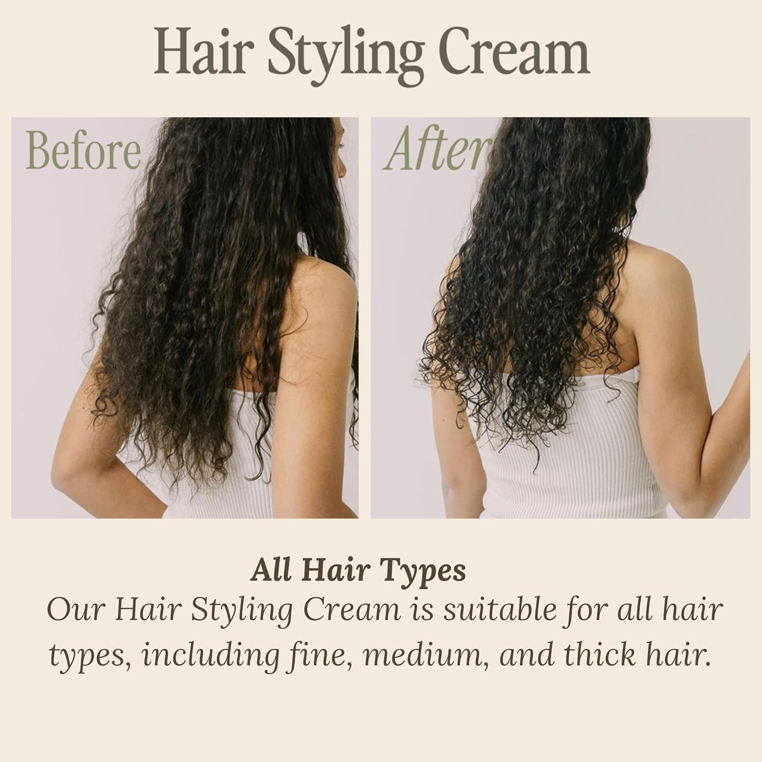 SALEE curl definition before and after comparison showing enhanced curl shape and reduced frizz