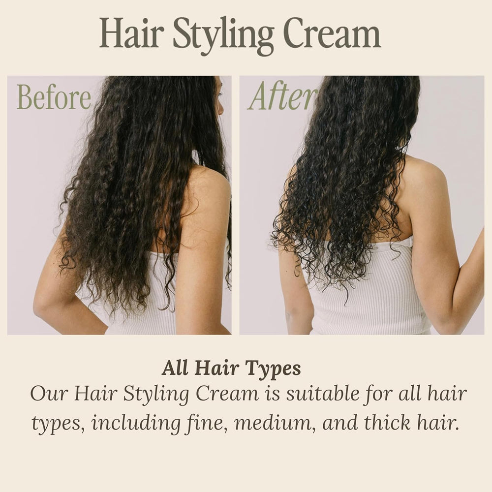 SALEE curl definition before and after comparison showing enhanced curl shape and reduced frizz