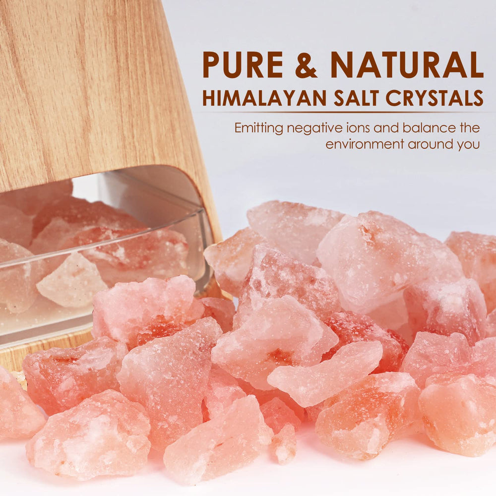 SALKING close-up of Himalayan salt texture highlighting natural crystal detail and aesthetic warmth