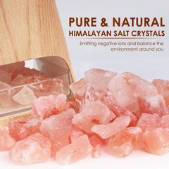 SALKING close-up of Himalayan salt texture highlighting natural crystal detail and aesthetic warmth