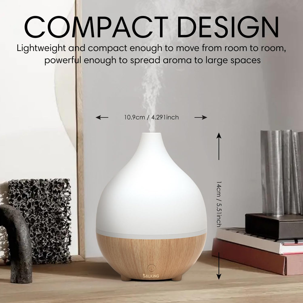 SALKING diffuser size compared in hand to show portable, travel-friendly benefit